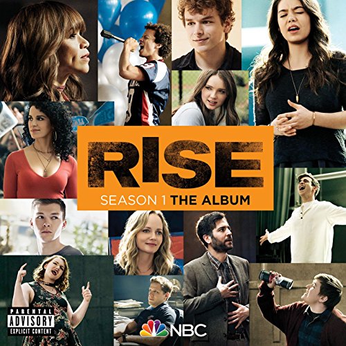 CD cover for “Rise” Season 1 soundtrack featuring cast portraits.