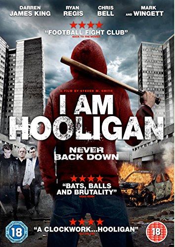 DVD cover for "I Am Hooligan" featuring a hooded figure with a baseball bat.