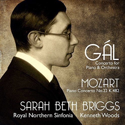 CD cover featuring a man in a suit with white text listing composers and performers.
