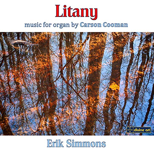 CD cover for "Litany" featuring a blurred forest scene and text.