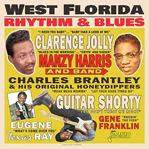 CD cover for "West Florida Rhythm & Blues" featuring portraits and musicians.
