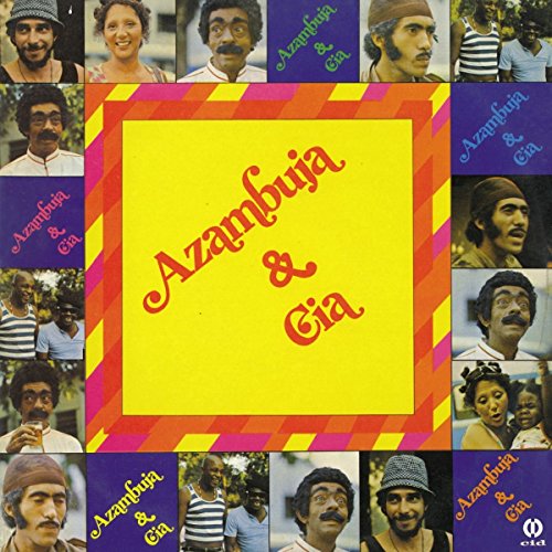 "Vinyl album cover featuring a collage of people's portraits and the title 'Azambuja & Cia'."