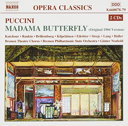CD cover for Puccini’s *Madame Butterfly* opera, featuring a painted Japanese house.