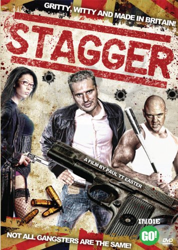DVD cover for "Stagger" featuring three people and weapons.