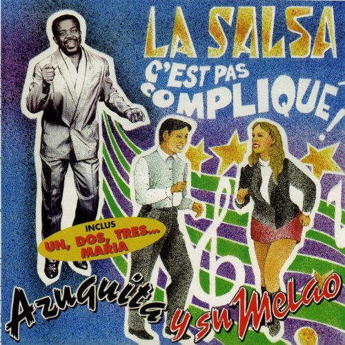 CD cover for Azuquita featuring musicians and dancers in vibrant colors.