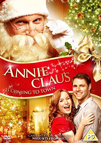 "DVD cover featuring Santa Claus, a couple, and a Christmas tree."