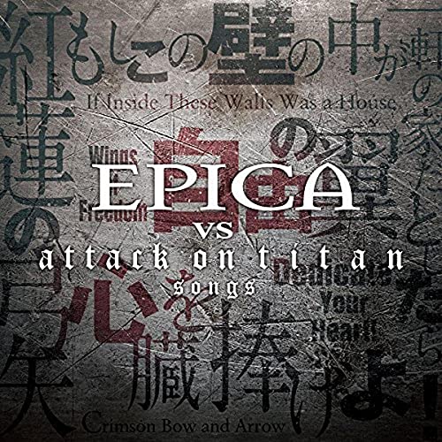 CD cover for "Epica vs Attack on Titan Songs" with red text.