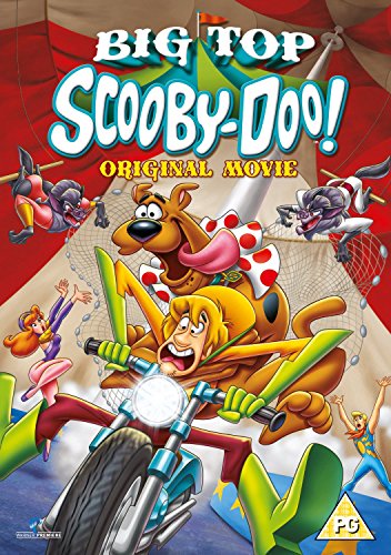 DVD cover for "Scooby-Doo! Big Top" featuring cartoon characters and a motorcycle.