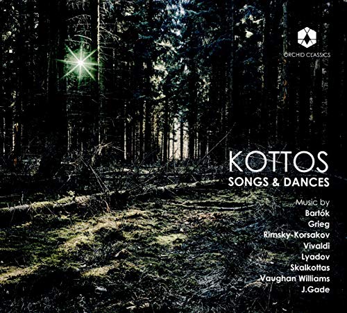 CD cover for "Kottos - Songs & Dances" featuring a dark forest scene.