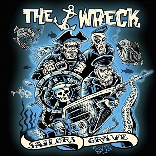 CD cover for “The Wreck - Sailors Grave” with undead sailors and sea creatures.