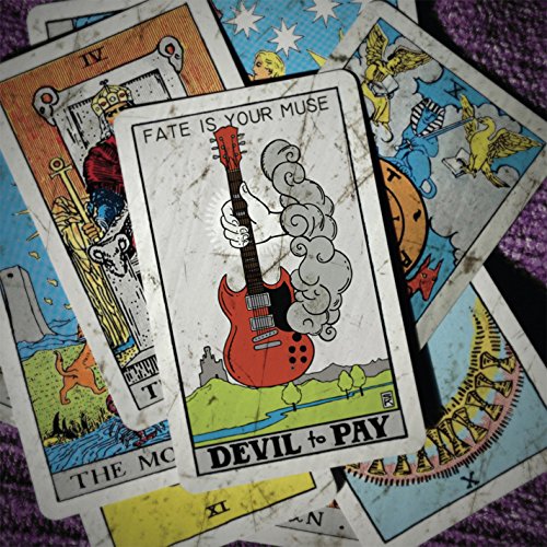 Tarot cards with a red guitar and "Devil to Pay" text.