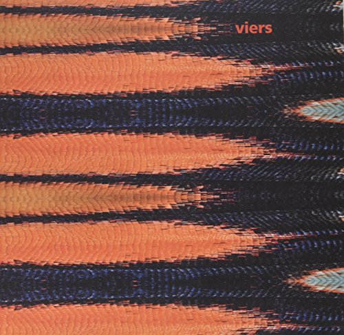 Vinyl record cover with abstract orange and black striped design.