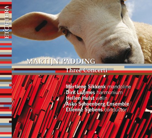 "CD cover featuring a cow's head and red abstract design with text."