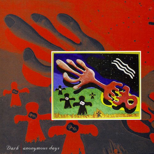 Album cover with abstract hand silhouettes and a central illustration of a severed hand.