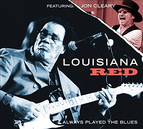 Louisiana Red album cover featuring a man playing guitar and singing into a microphone.