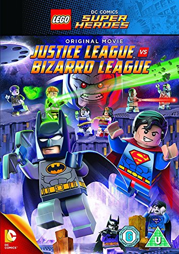 DVD cover featuring Lego Superman and a villainous character against a dark background.