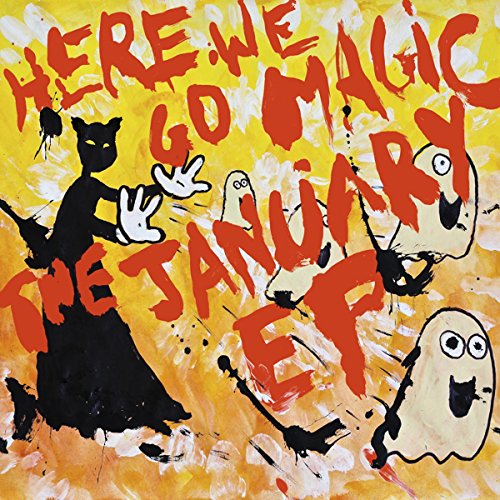 CD cover art: orange background with cartoon ghosts and black cat.