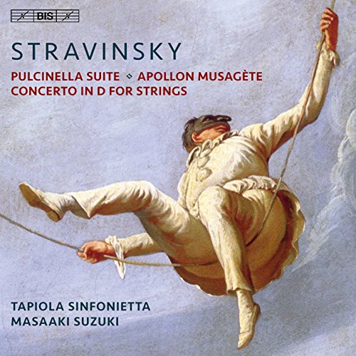 CD cover: painting of a performer balancing on a rope, titled "Stravinsky.
