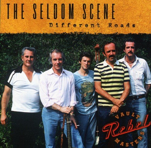 The image shows a CD cover with five men standing in front of foliage.