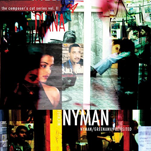 CD cover for Michael Nyman’s “Nyman/Greenaway Revisited” with fragmented portraits.