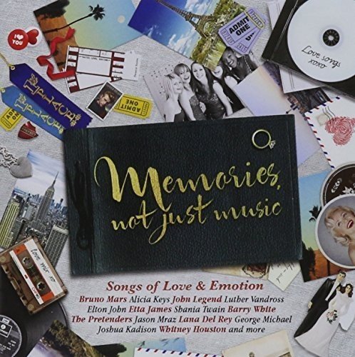 CD cover with photos, tickets, and a notebook titled “Memories.”