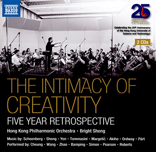CD cover with black-and-white orchestra image and yellow and white text on black background.