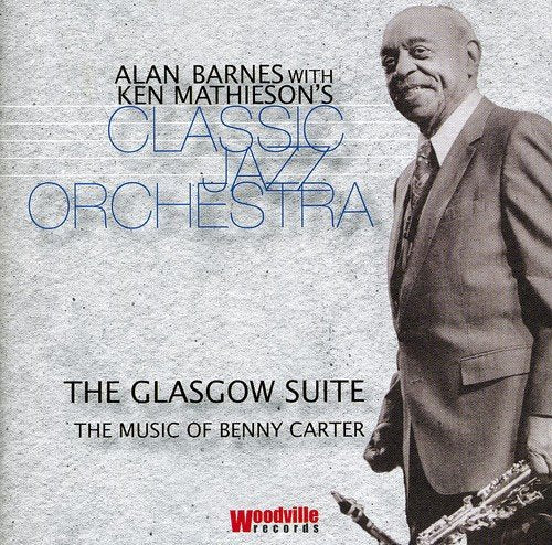 "CD cover featuring Benny Carter holding a saxophone, with text and Woodville Records logo."