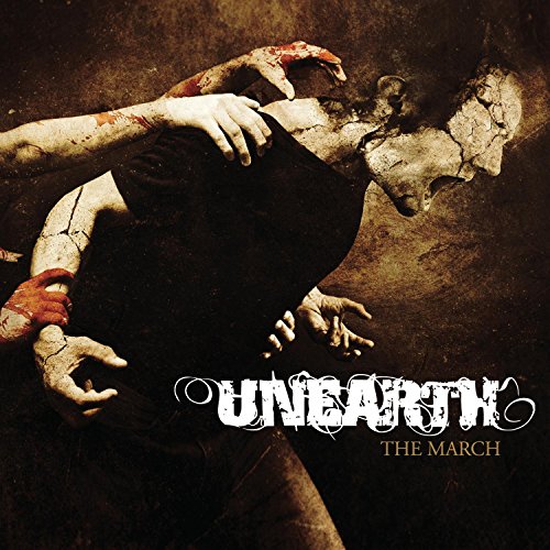 "Album cover featuring a distorted figure with cracked skin and dark background."