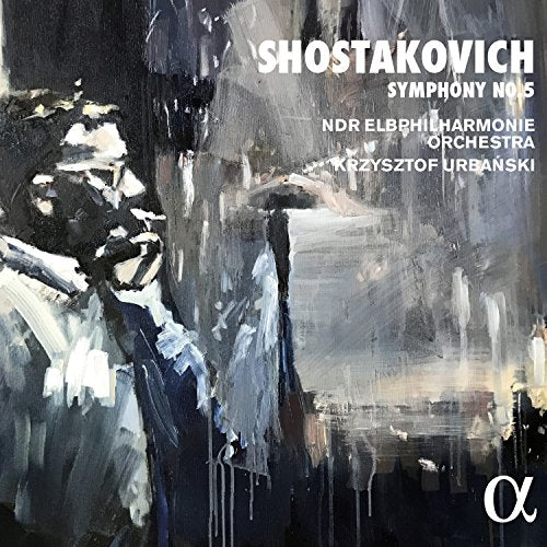 "CD album cover featuring abstract painting of a man playing a musical instrument."