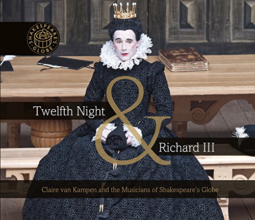 CD cover for “Twelfth Night & Richard III” featuring a woman in Elizabethan attire.