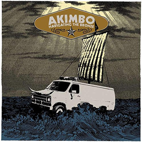 CD cover: van with sail on water, stylized woodcut print.
