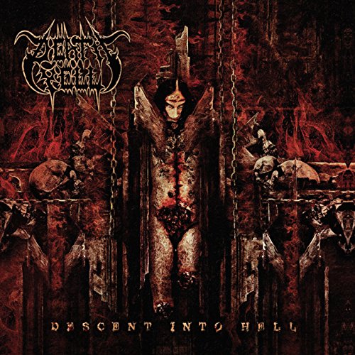Dark album cover featuring a figure on a cross in a hellscape.