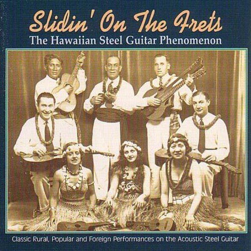 "CD cover with sepia-toned photo of eight musicians holding guitars, dressed in traditional attire."