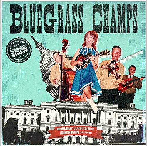 "CD cover featuring four musicians on the White House roof, playing instruments."