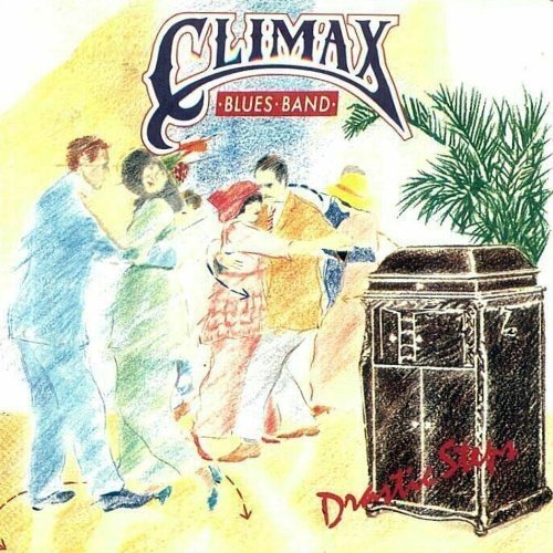 "Climax Blues Band CD cover featuring a colorful illustration of dancing couples and a speaker."
