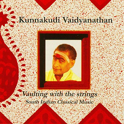 CD cover featuring a portrait of Kunnakudi Vaidyanathan, a South Indian musician.
