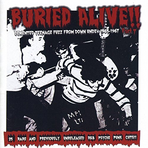 CD cover: black and white photo of musicians playing, text "Buried Alive Part 7".