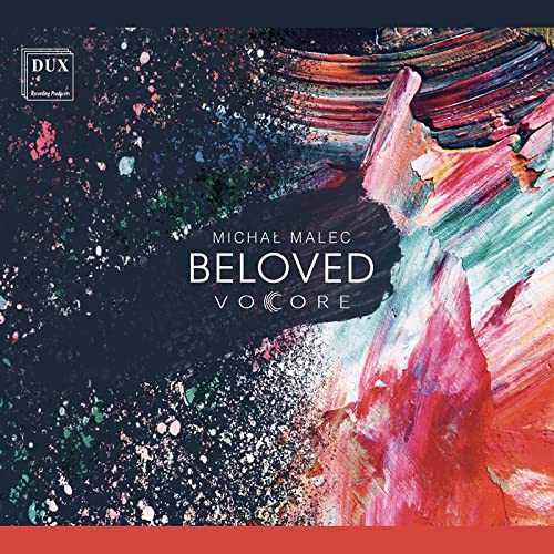 CD cover for “Beloved” by Michal Malec with abstract paint strokes.