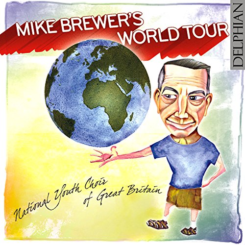 "CD cover featuring a cartoon man holding a globe, with colourful background."