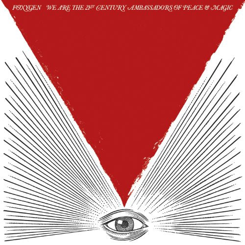 Foxygen album cover: red triangle above an eye with radiating lines.