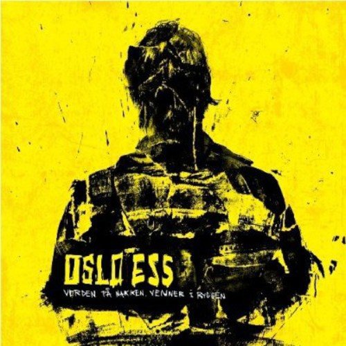 Yellow album cover featuring the back of a person in a plaid shirt.