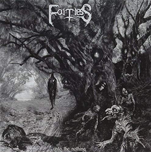 Black and white album cover depicting a gnarled tree and monstrous figures.