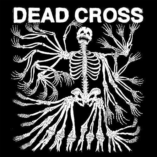 Black and white album cover with a skeletal figure and many hands.