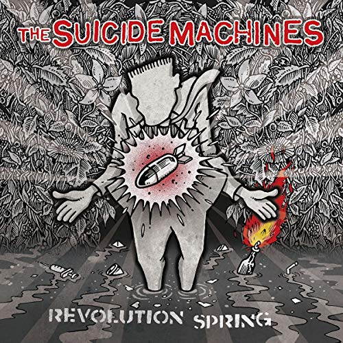 CD cover for Suicide Machines’ “Revolution Spring” with illustrated figure and bomb.