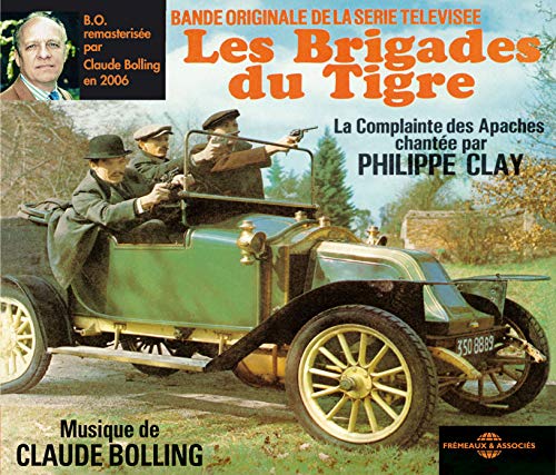 CD cover for "Les Brigades Du Tigre" featuring vintage car and detectives.