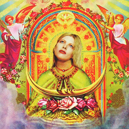 CD cover featuring a woman with angels and floral decorations.