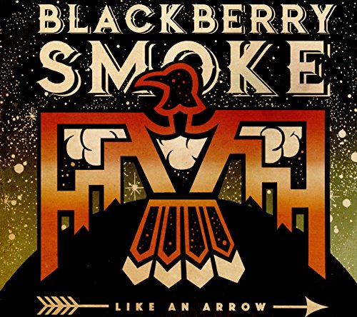 "Album cover for 'Like An Arrow' by Blackberry Smoke, featuring a stylized arrow design."