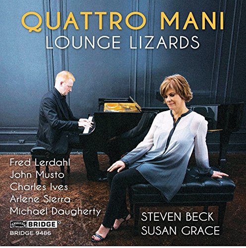 "CD cover featuring a man playing piano and a woman sitting beside him."