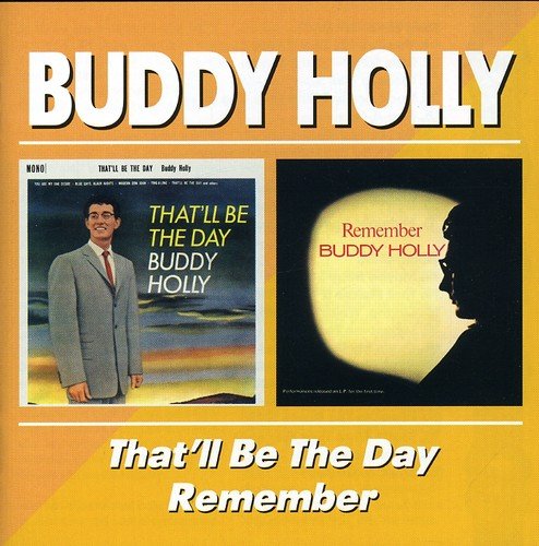 Buddy Holly CD cover image with two album covers side by side on a white background.