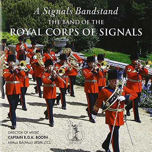 "CD cover featuring a marching band in red uniforms playing brass instruments."